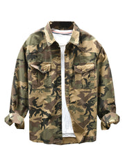 West Louis™ American Trendy Camo Multi Pocket Cargo Shirt