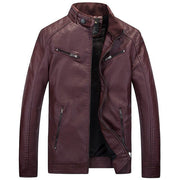 West Louis™ PU Pocket Zipper Leather Jacket