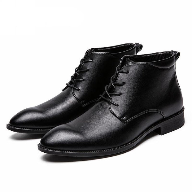 West Louis™ Elegant Business Toe Leather Boots