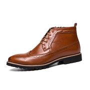 West Louis™ Ankle Brogues Boots With Zipper