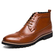 West Louis™ Ankle Brogues Boots With Zipper