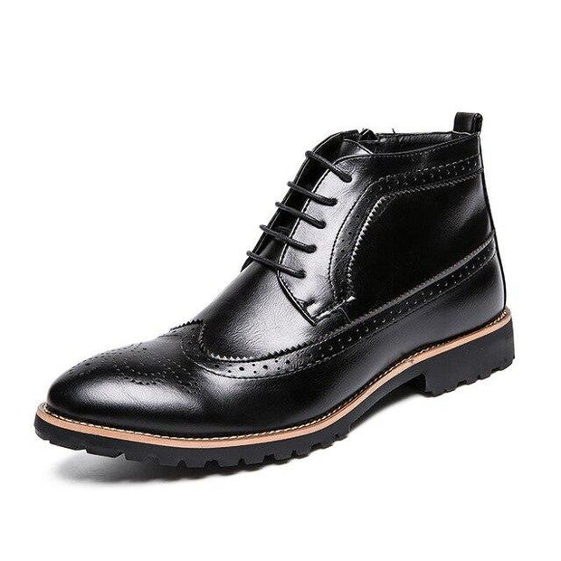 West Louis™ Ankle Brogues Boots With Zipper