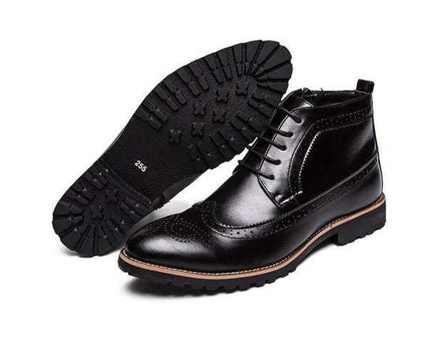 West Louis™ Ankle Brogues Boots With Zipper