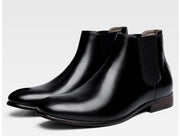 West Louis™ British Style Chelsea Leather Boots