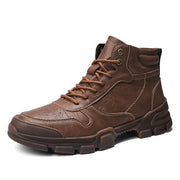 West Louis™ Brand Pattern Genuine Leather Boots