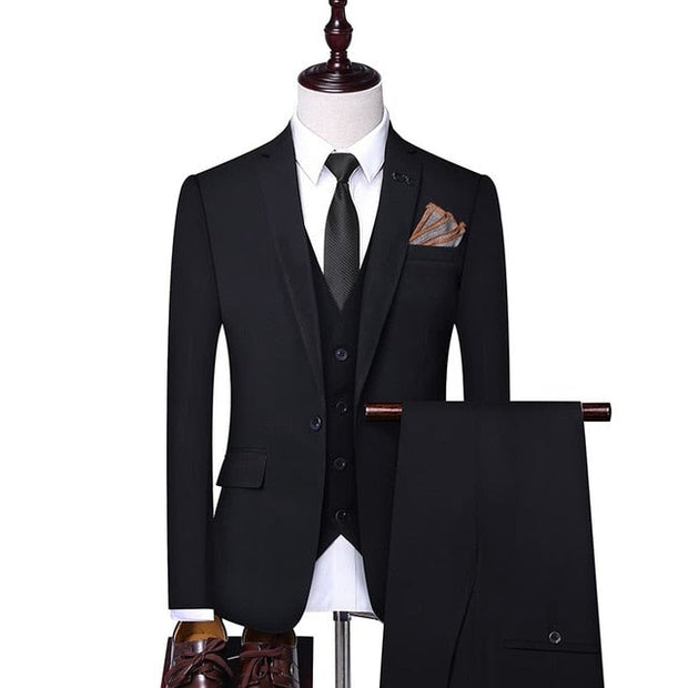 West Louis™ Gentleman High Quality Business Style 3 Piece Suit