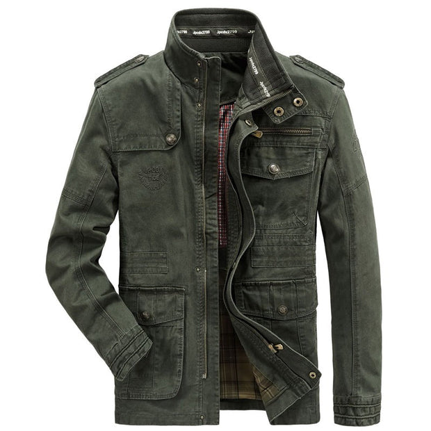 West Louis™ Autumn Cotton Cargo Military Jacket