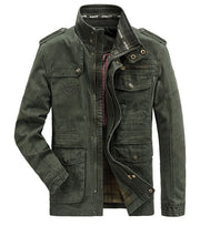 West Louis™ Autumn Cotton Cargo Military Jacket