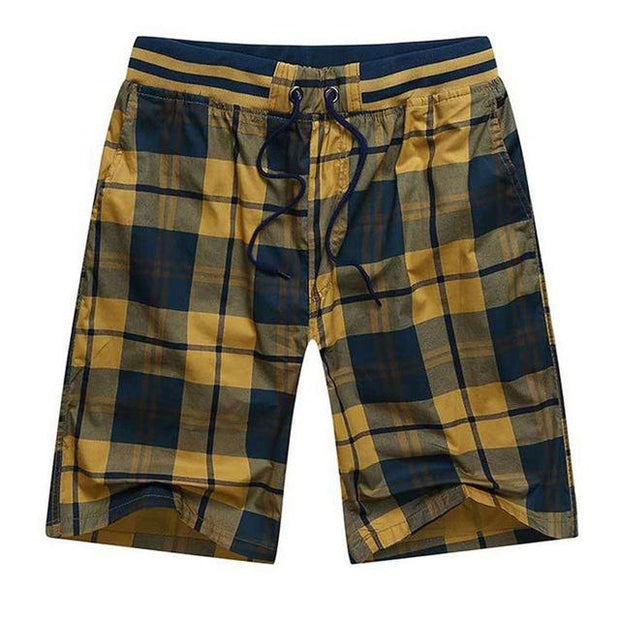 West Louis™ Classic Design Cotton Plaid Yellow / XL - West Louis