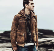 West Louis™ Retro Autumn Winter Genuine Leather Jacket  - West Louis