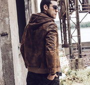 West Louis™ Retro Autumn Winter Genuine Leather Jacket  - West Louis