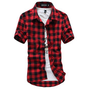 West Louis™ Red And Black Plaid Shirt  - West Louis