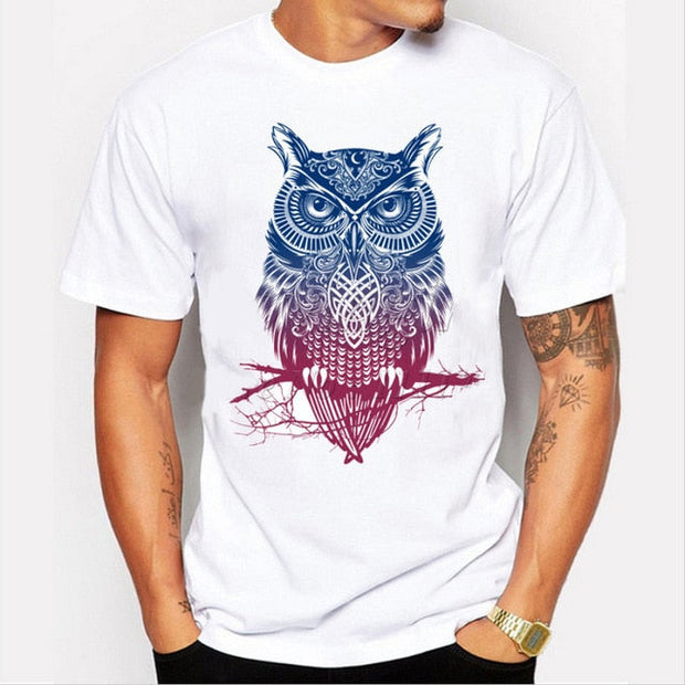 West Louis™ O-Neck Owl Shirt